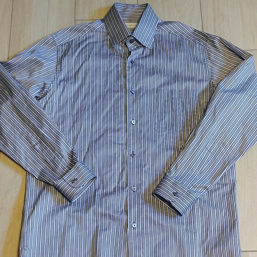 Ermenegildo Zegna Soft Cotton Striped Shirt L